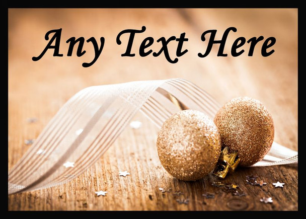 Gold Glitter Ball Christmas Placemat