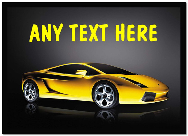 Yellow Lamborghini Gallardo Placemat