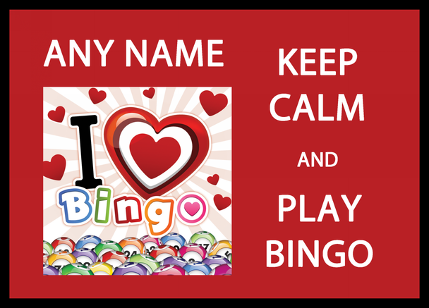 Keep Calm And Love Play Bingo Placemat