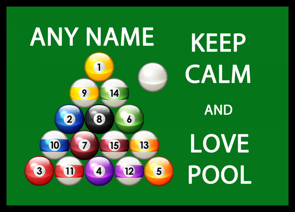 Keep Calm And Love Pool Placemat