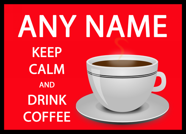 Keep Calm And Drink Coffee Red Placemat