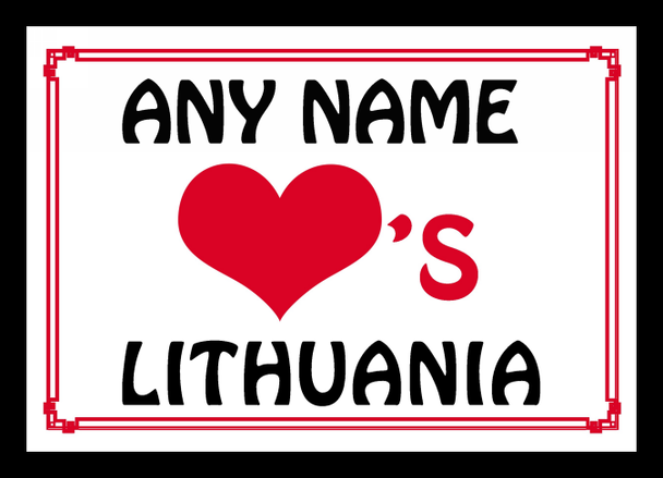 Love Heart Lithuania Placemat