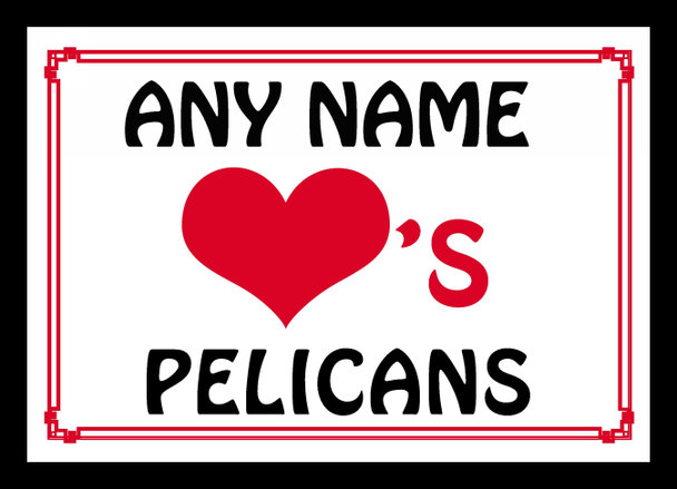 Love Heart Pelicans Placemat