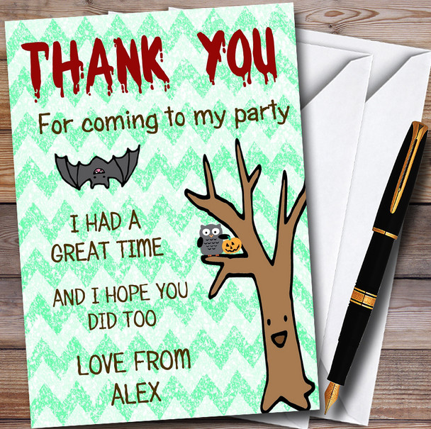 Hang With Us Customised Halloween Customised Halloween Party Thank You Cards