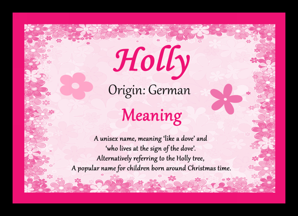 Holly Name Meaning Placemat