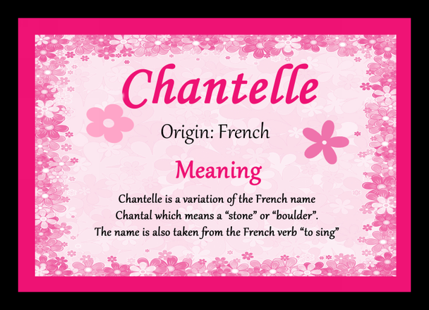 Chantelle Name Meaning Placemat