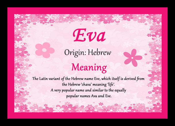 Eva Name Meaning Placemat