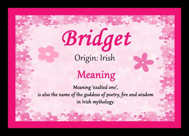 Bridget Name Meaning Placemat