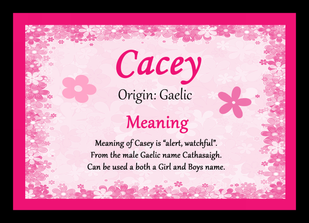 Cacey Name Meaning Placemat