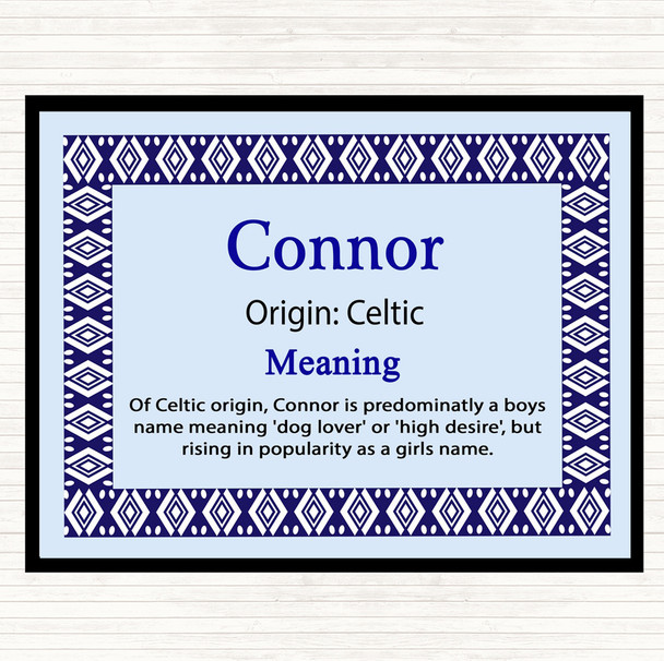 Connor Name Meaning Placemat Blue