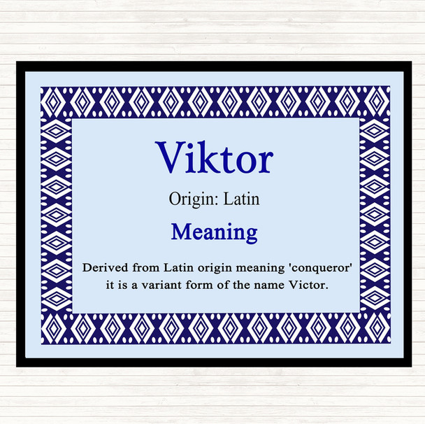 Viktor Name Meaning Placemat Blue