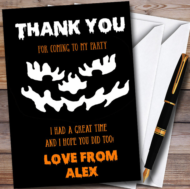 Beware Scary Customised Halloween Party Thank You Cards