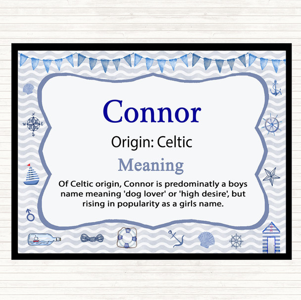 Connor Name Meaning Placemat Nautical