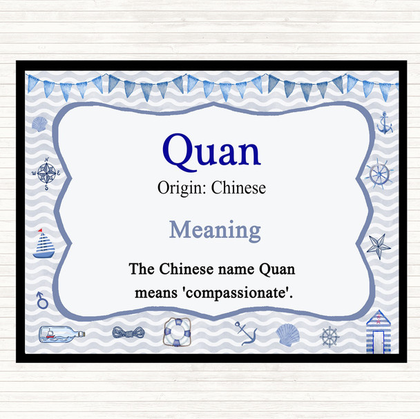 Quan Name Meaning Placemat Nautical