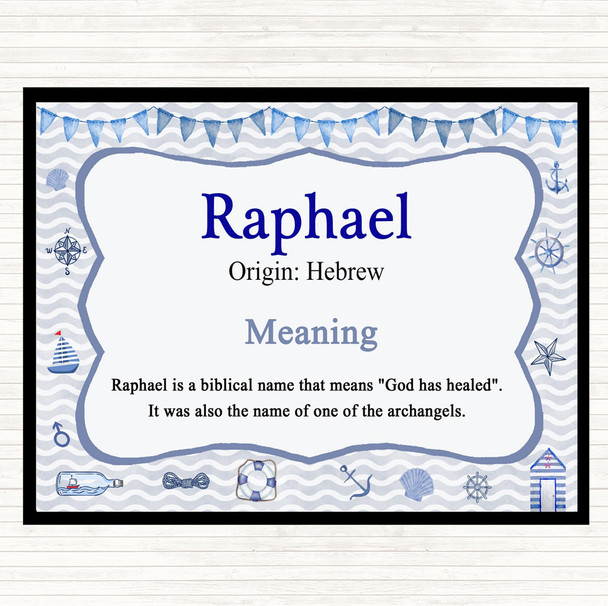 Raphael Name Meaning Placemat Nautical