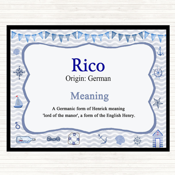 Rico Name Meaning Placemat Nautical