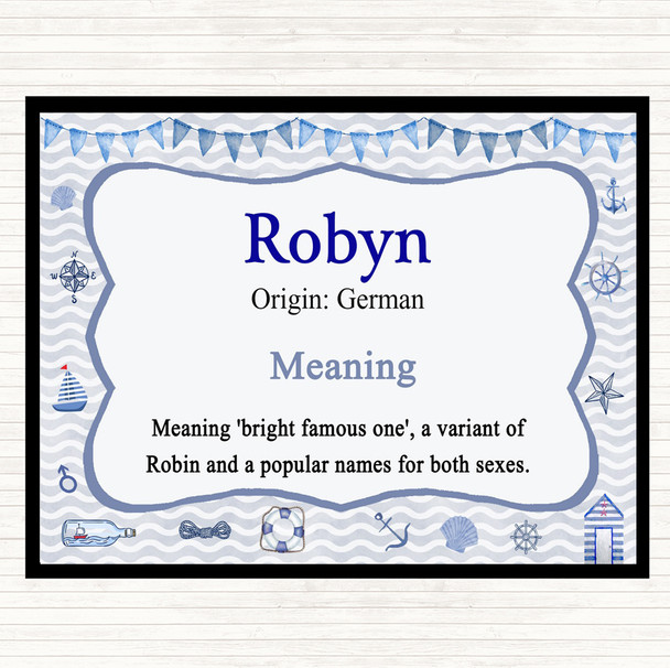 Robyn Name Meaning Placemat Nautical