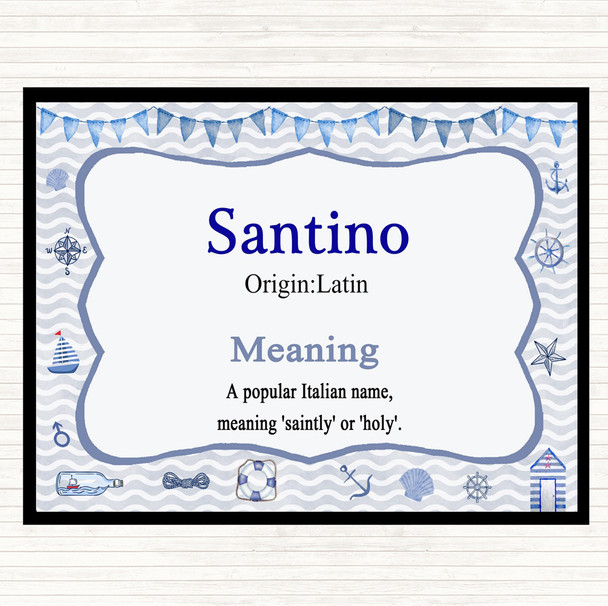 Santino Name Meaning Placemat Nautical