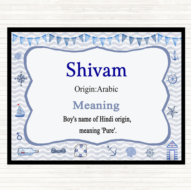 Shivam Name Meaning Placemat Nautical