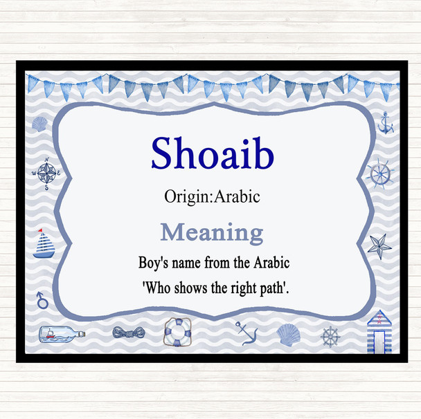 Shoaib Name Meaning Placemat Nautical