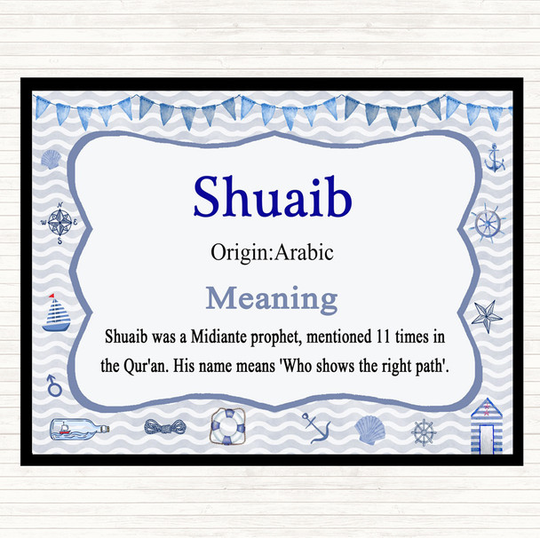 Shuaib Name Meaning Placemat Nautical
