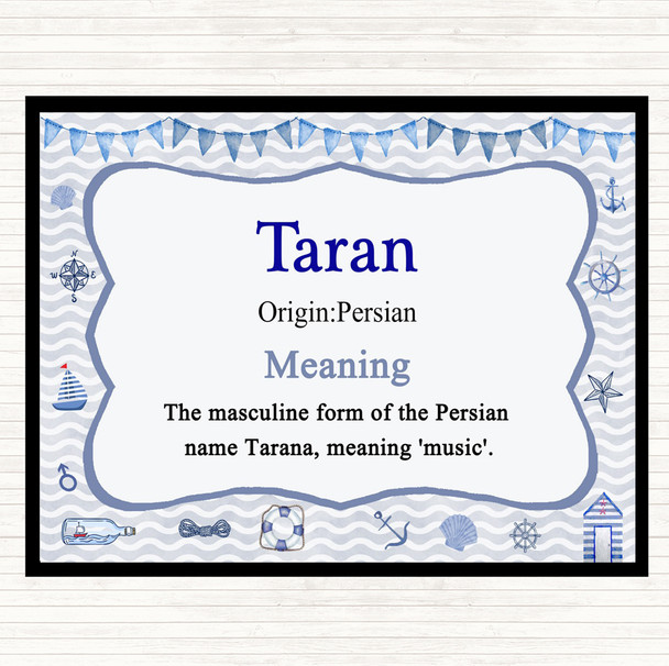 Taran Name Meaning Placemat Nautical