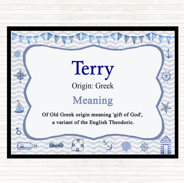 Terry Name Meaning Placemat Nautical