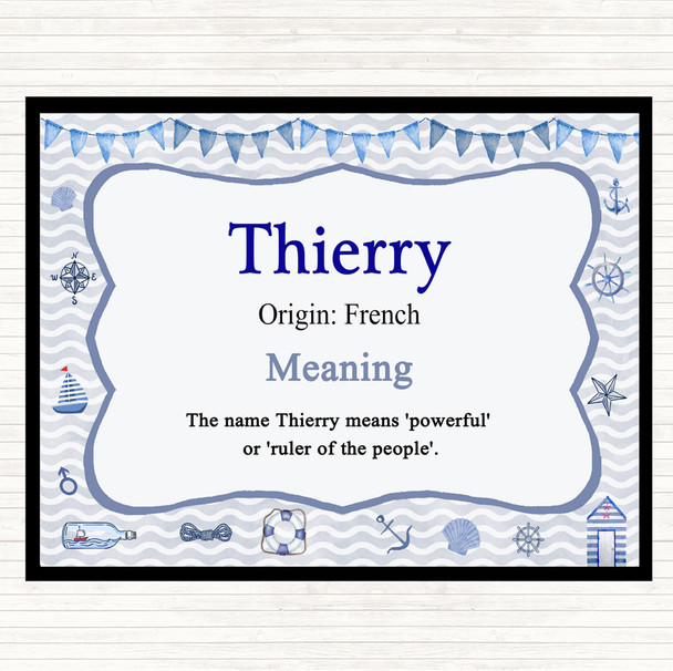Thierry Name Meaning Placemat Nautical