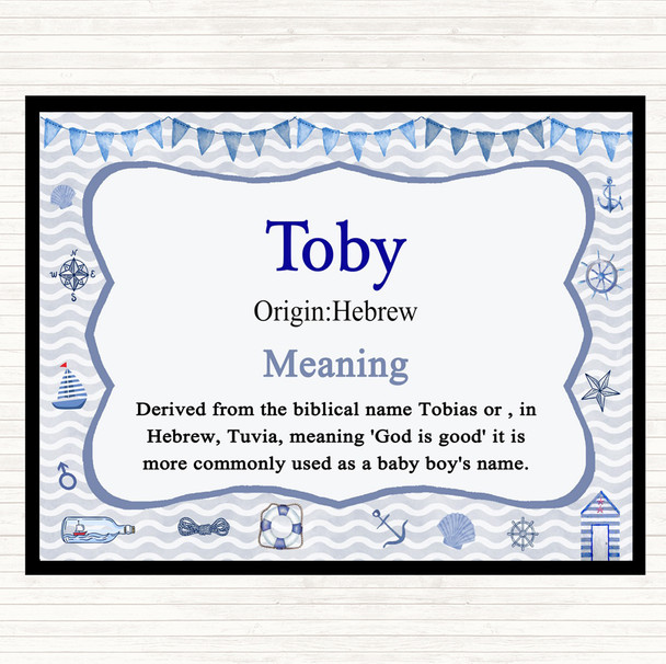 Toby Name Meaning Placemat Nautical