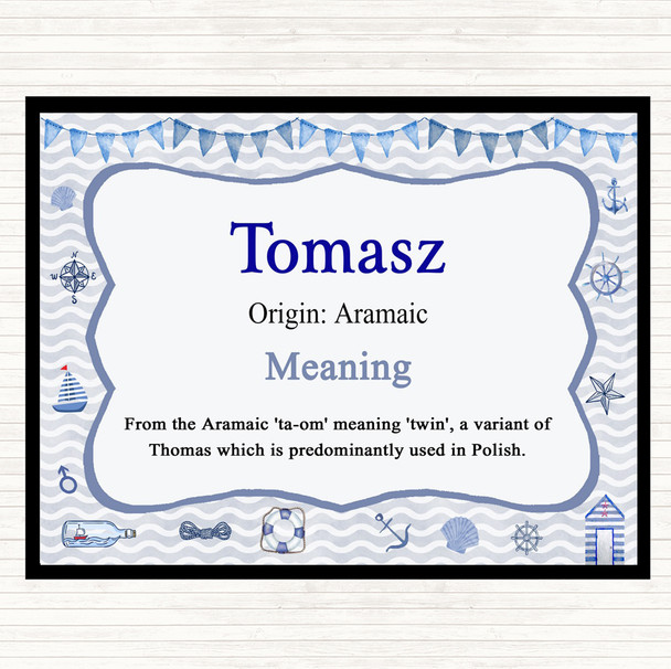 Tomasz Name Meaning Placemat Nautical