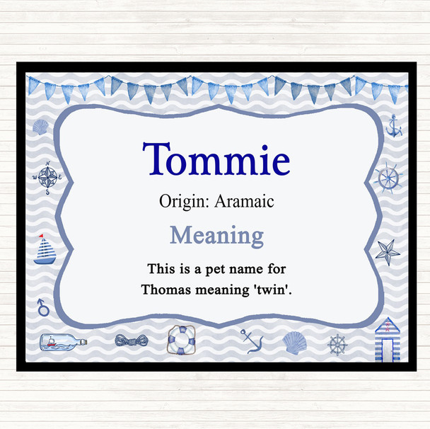 Tommie Name Meaning Placemat Nautical