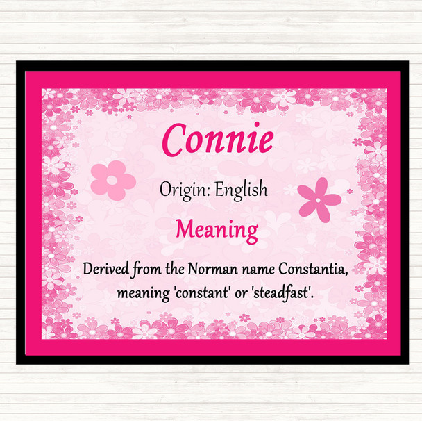 Connie Name Meaning Placemat Pink
