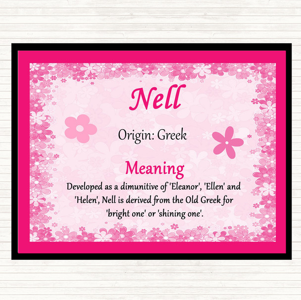 Nell Name Meaning Placemat Pink