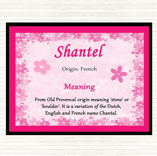 Shantel Name Meaning Placemat Pink