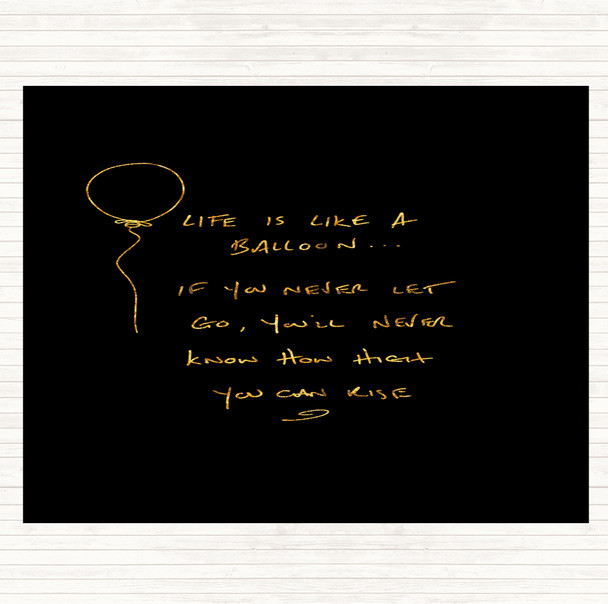 Black Gold Balloon Quote Placemat