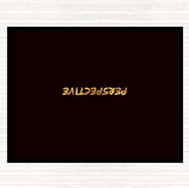 Black Gold Perspective Quote Placemat