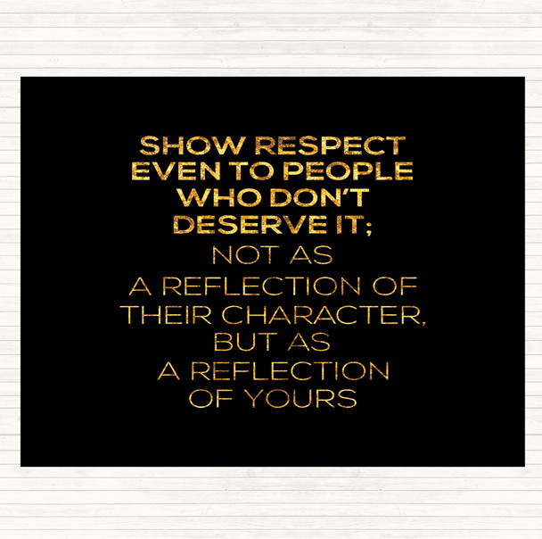 Black Gold Reflection Of Yours Quote Placemat