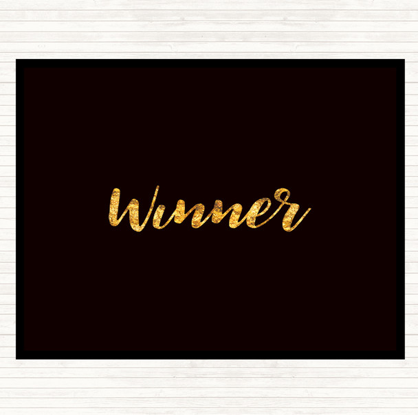 Black Gold Winner Quote Placemat