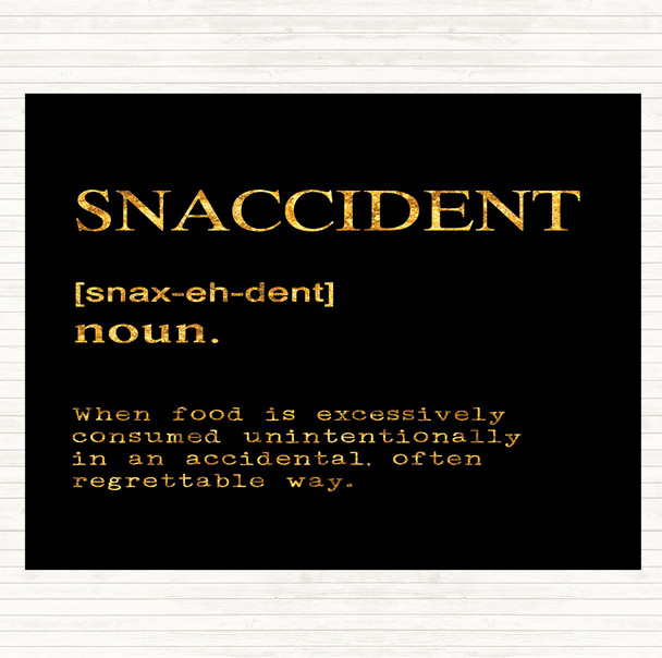 Black Gold Word Definition Snaccident Quote Placemat