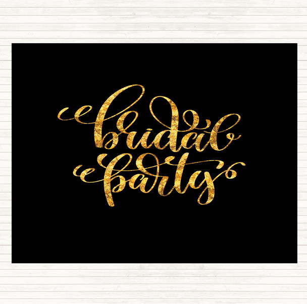 Black Gold Bridal Party Quote Placemat
