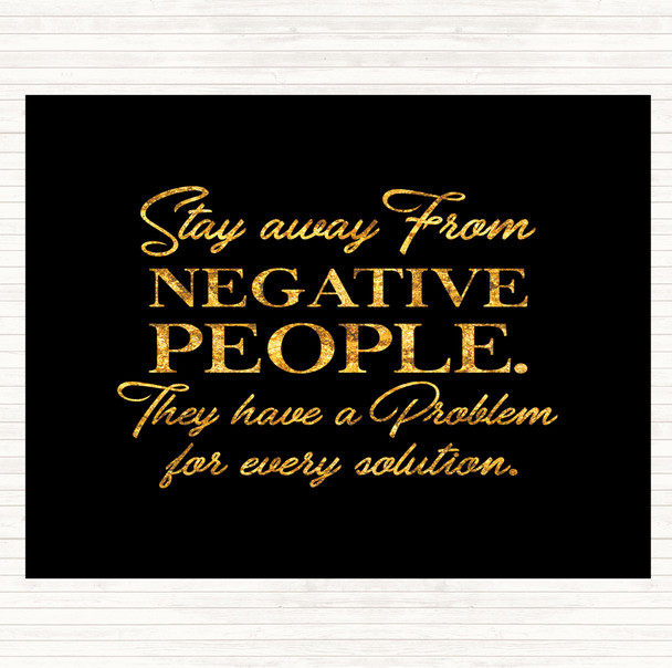 Black Gold Every Solution Quote Placemat