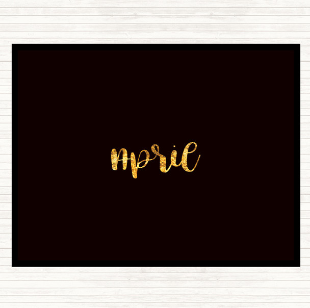 Black Gold April Quote Placemat Black Gold April Quote Placemat