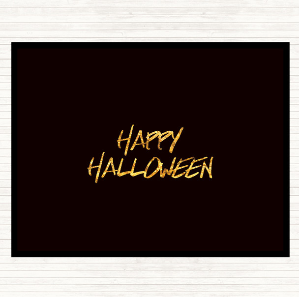 Black Gold Halloween Quote Placemat
