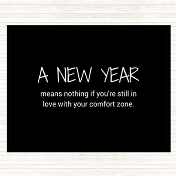 Black White A New Year Quote Placemat