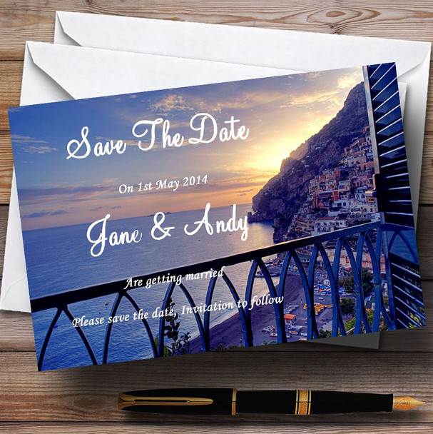 The Amalfi Coast Italy Customised Wedding Save The Date Cards