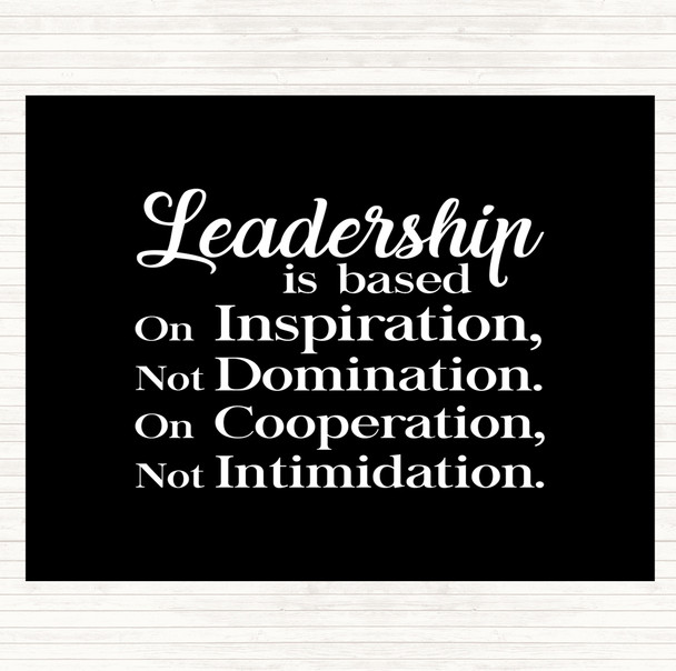 Black White Not Intimidation Quote Placemat