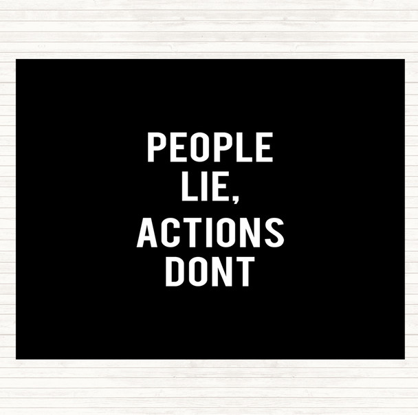 Black White People Lie Quote Placemat