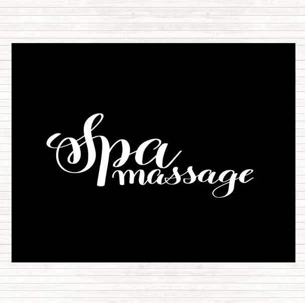 Black White Spa Massage Quote Placemat