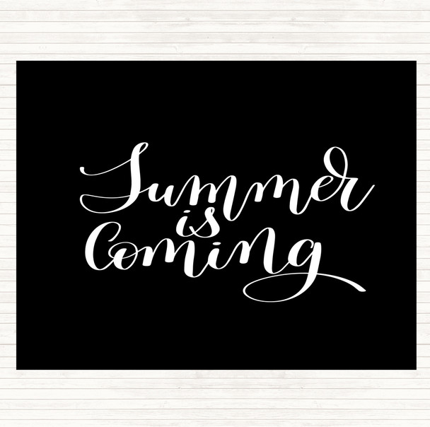 Black White Summer Is Coming Quote Placemat
