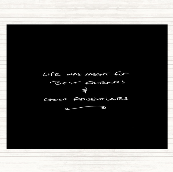 Black White Best Friends Quote Placemat